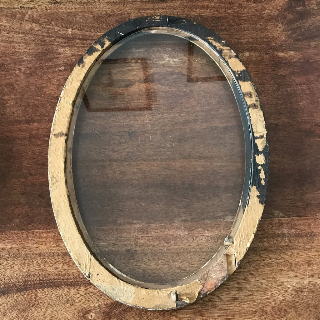 Cadre ovale en bois doré début XXème style Louis XVI 45 x 31 cm par Hello Broc brocante en ligne