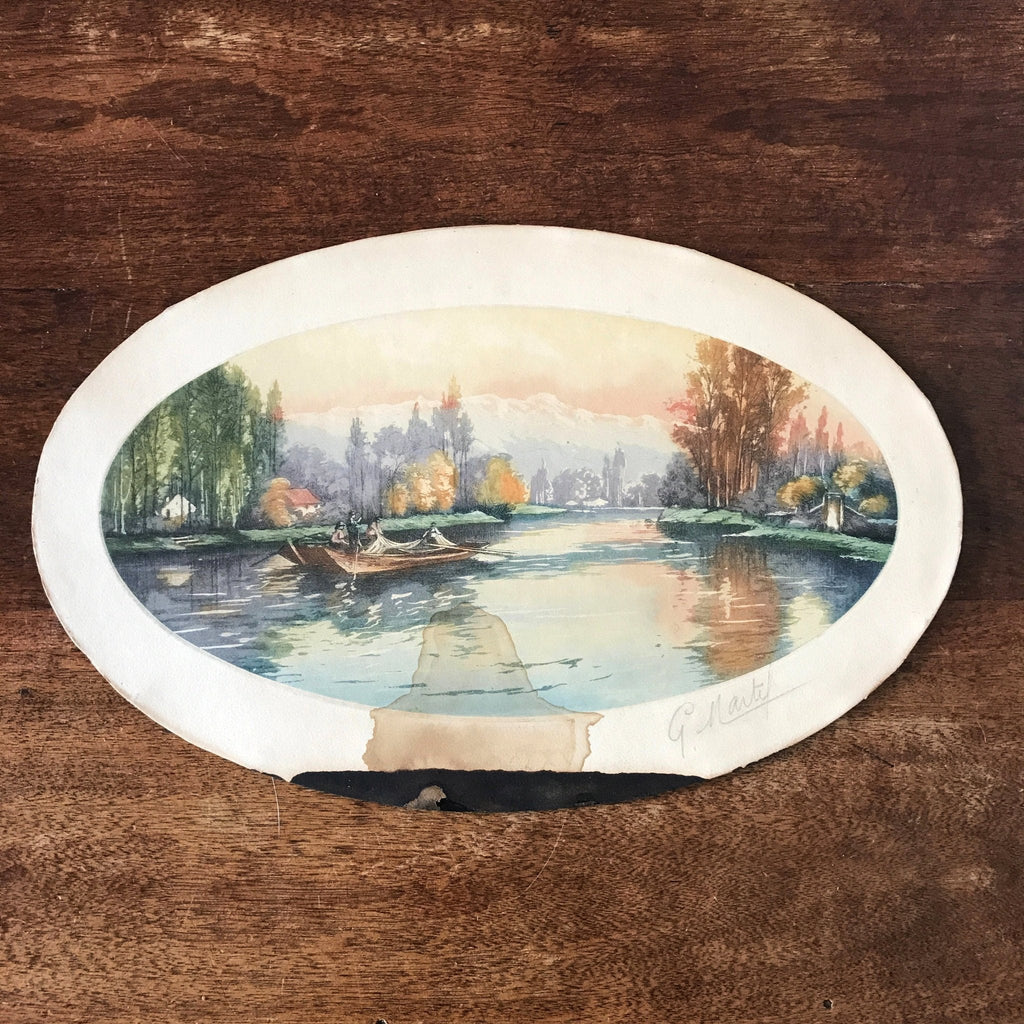 Cadre ovale en bois doré début XXème style Louis XVI 45 x 31 cm par Hello Broc brocante en ligne