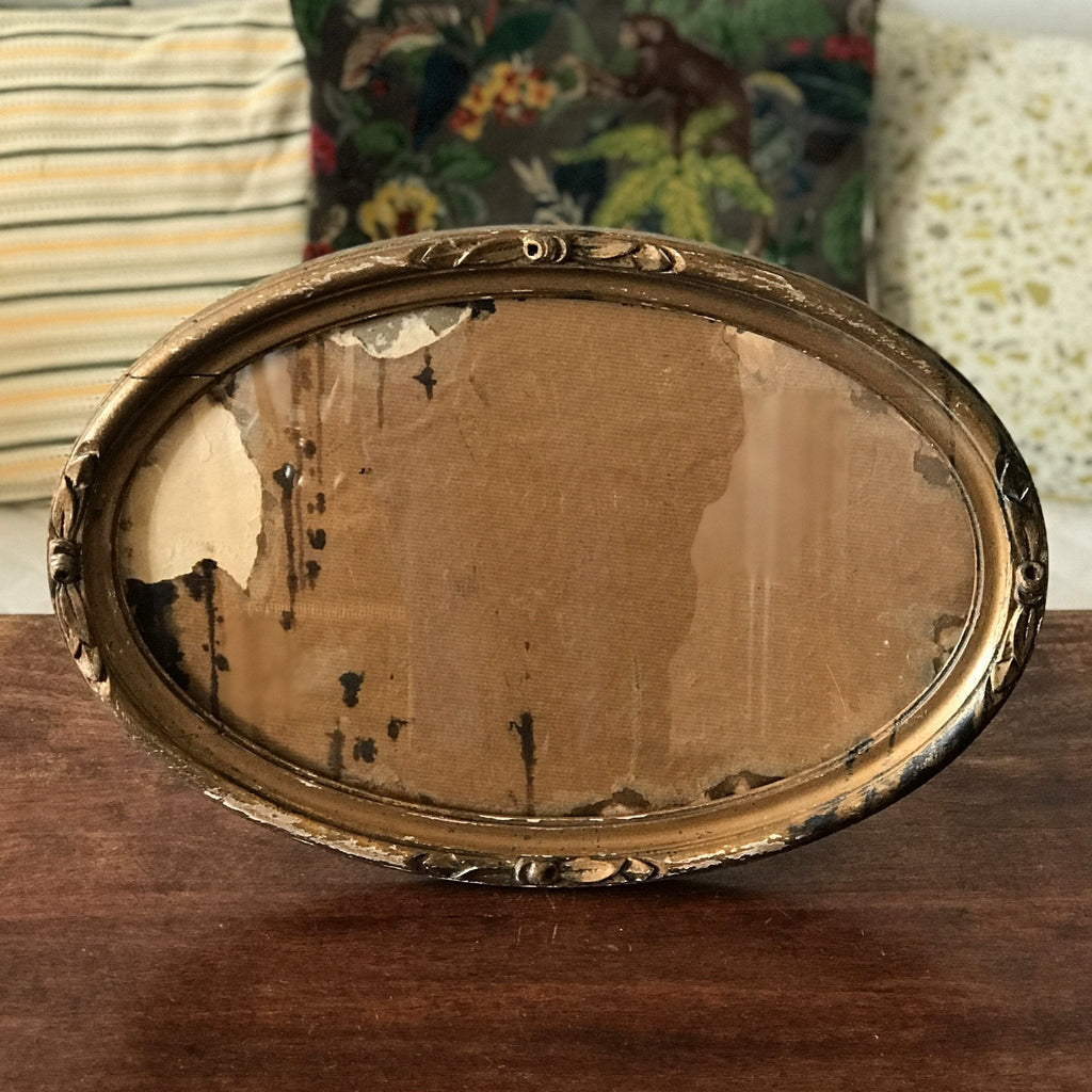 Cadre ovale en bois doré début XXème style Louis XVI 45 x 31 cm par Hello Broc brocante en ligne