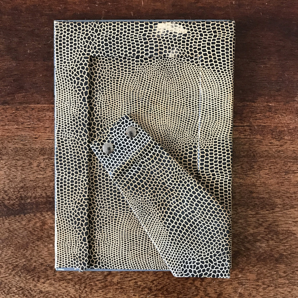 Petit cadre photo contour miroir endos motifs serpent 18 x 12,5 cm par Hello Broc brocante en ligne