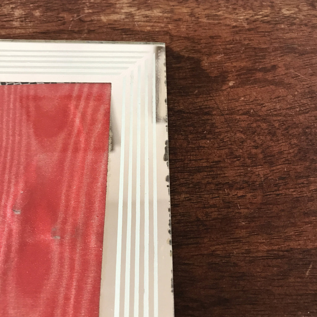 Petit cadre photo contour miroir endos motifs serpent 18 x 12,5 cm par Hello Broc brocante en ligne