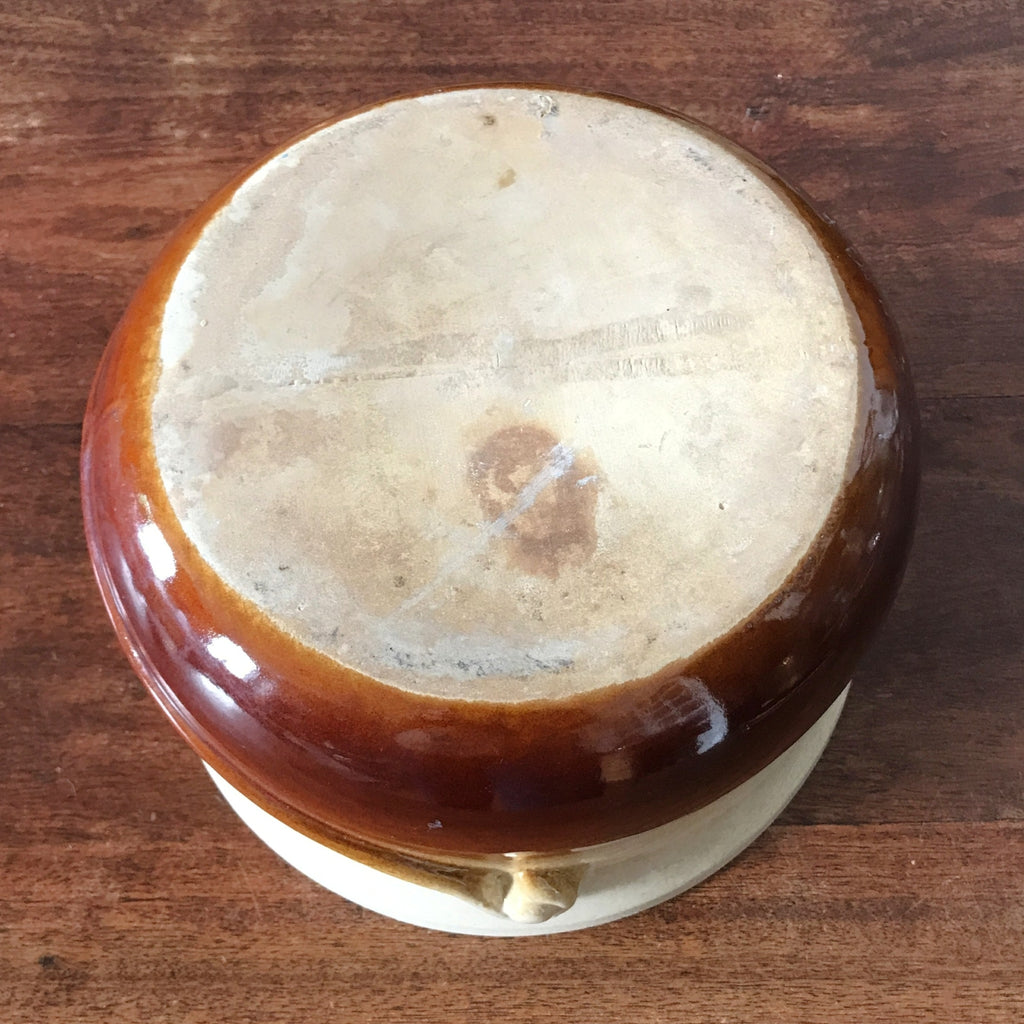 Cache-pot en céramique bicolore imitation marmite par Hello Broc brocante en ligne