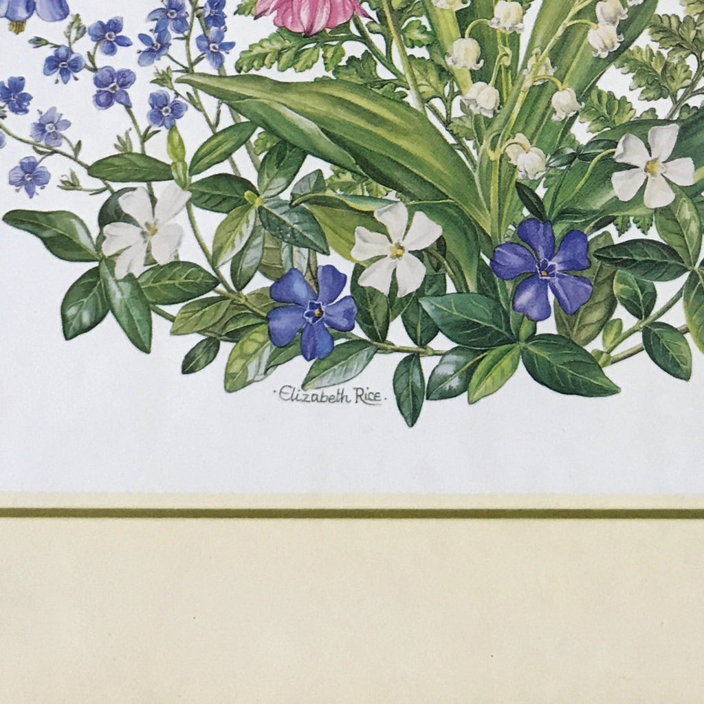 Ensemble de 6 sets de table Clover Leaf illustrations champêtres par Elizabeth Rice par Hello Broc brocante en ligne
