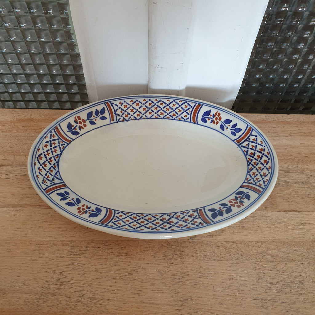 Ravier ou petit plat ovale en faïence de Lunéville K & G décor Rouennais par Hello Broc brocante en ligne