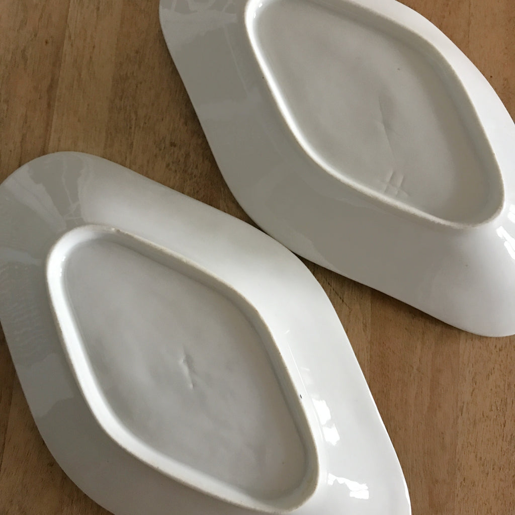 Lot de 2 raviers vintage décor fleuri en porcelaine de Limoges Guérin & Co par Hello Broc brocante en ligne