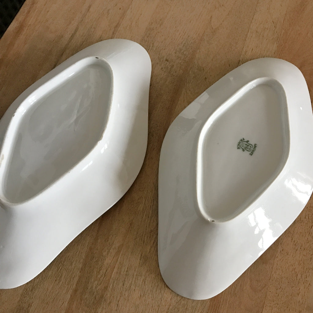 Lot de 2 raviers vintage décor fleuri en porcelaine de Limoges Guérin & Co par Hello Broc brocante en ligne