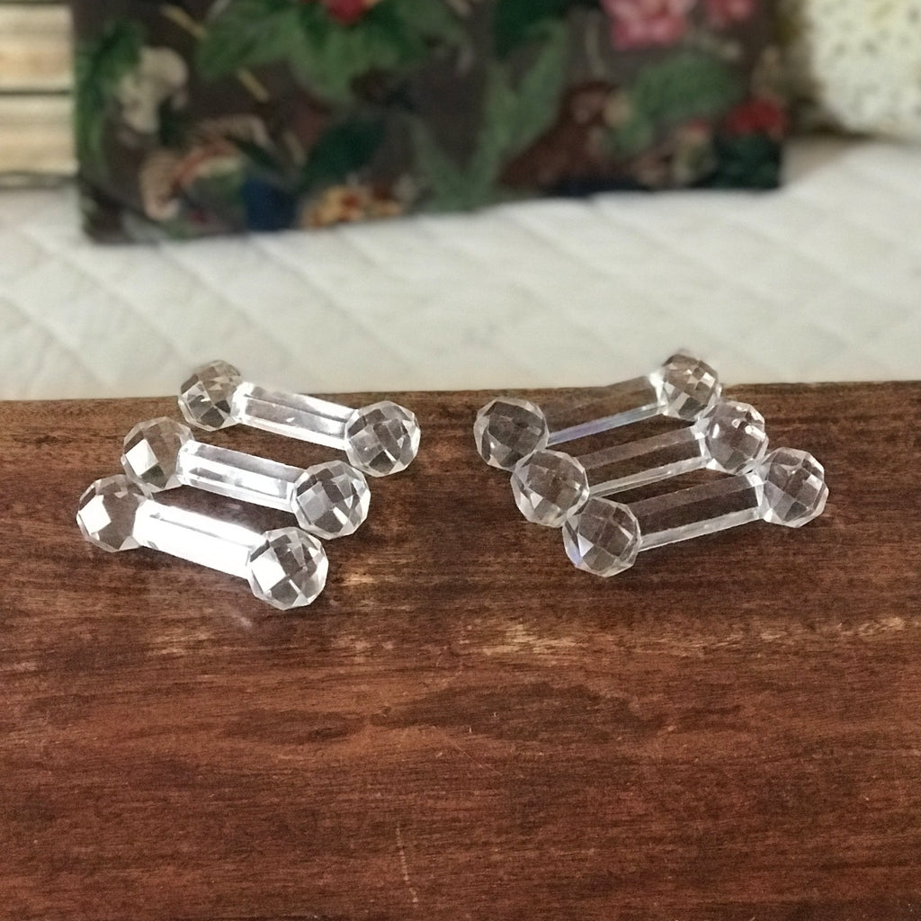 Lot de 6 porte-couteau en cristal extrémités facettées par Hello Broc brocante en ligne