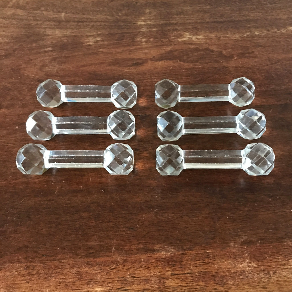 Lot de 6 porte-couteau en cristal extrémités facettées par Hello Broc brocante en ligne