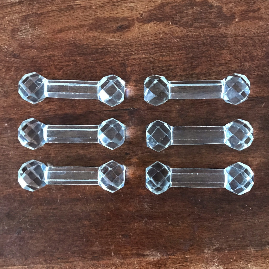 Lot de 6 porte-couteau en cristal extrémités facettées par Hello Broc brocante en ligne