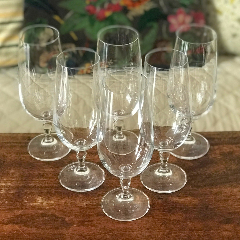 Lot de 6 verres à bière, à cocktail ou à jus en cristal par Hello Broc brocante en ligne