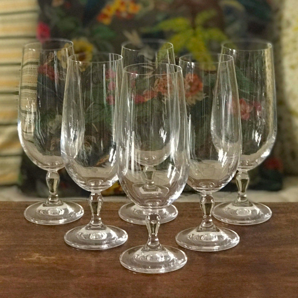 Lot de 6 verres à bière, à cocktail ou à jus en cristal par Hello Broc brocante en ligne
