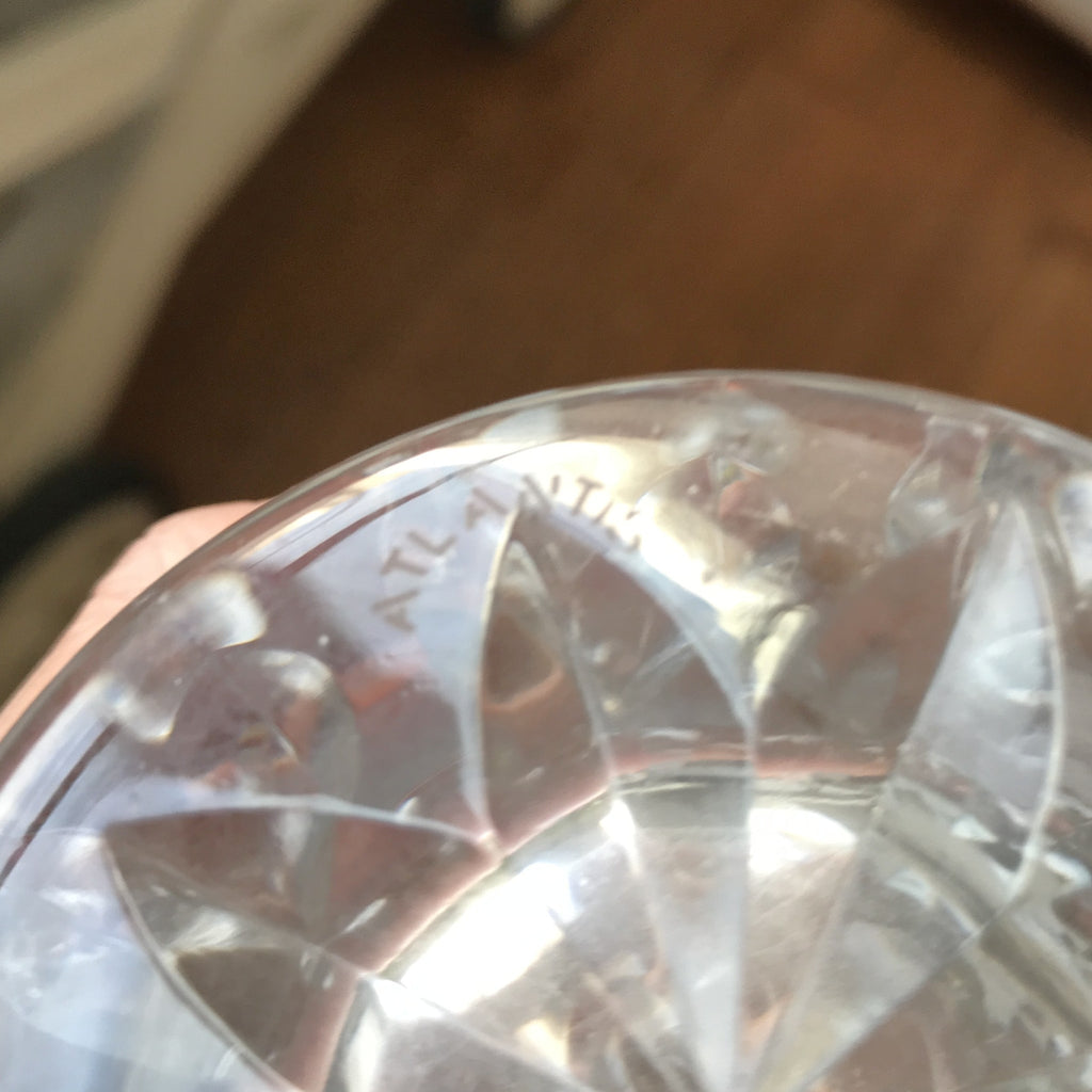 Lot de 6 verres gobelets hauts en cristal taillé Atlantis par Hello Broc brocante en ligne