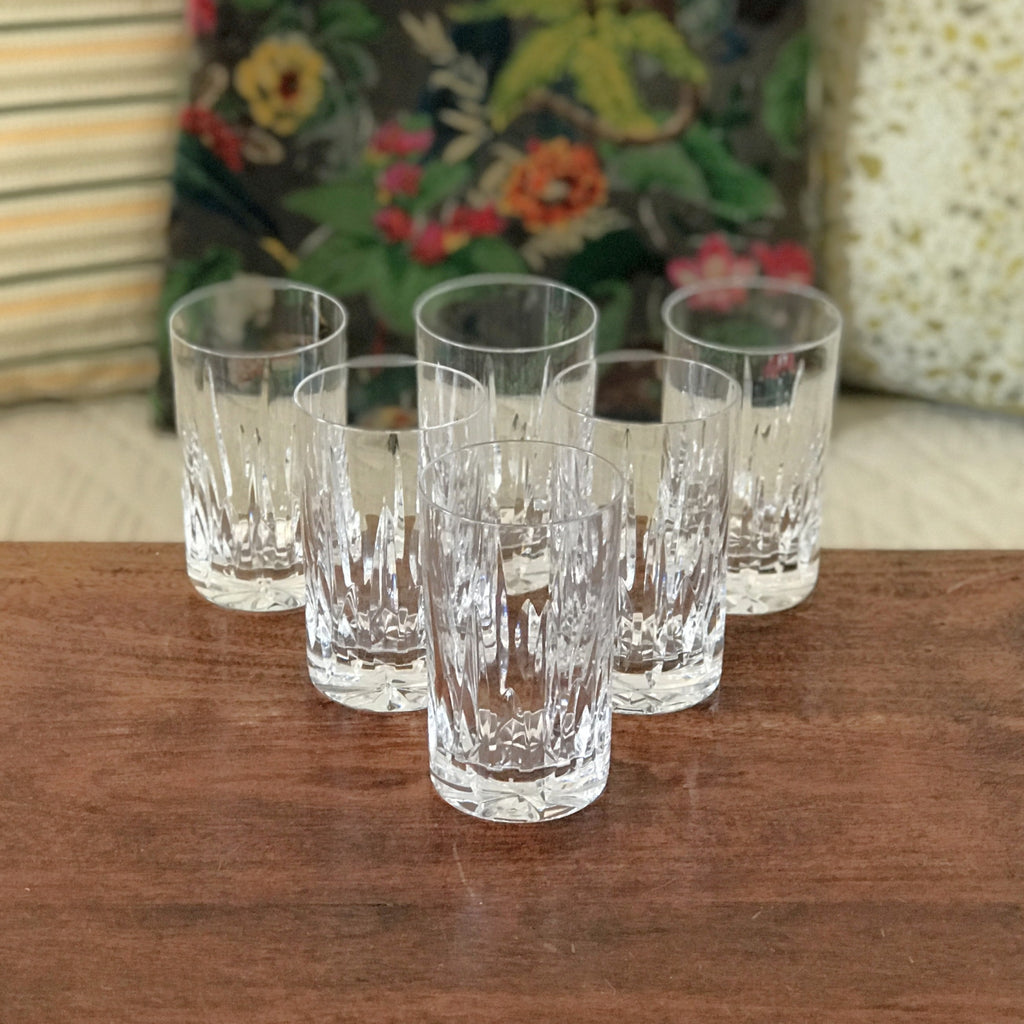 Lot de 6 verres gobelets hauts en cristal taillé Atlantis par Hello Broc brocante en ligne