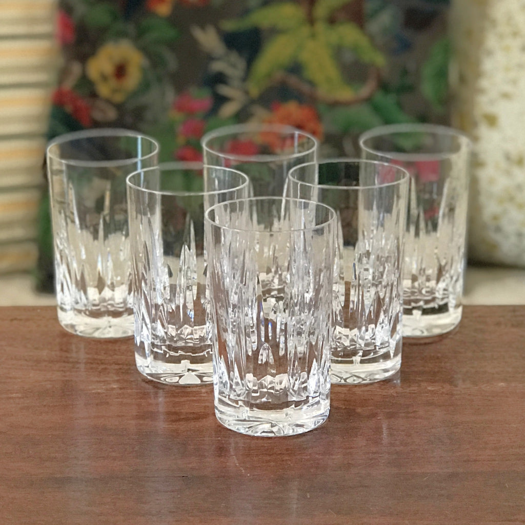 Lot de 6 verres gobelets hauts en cristal taillé Atlantis par Hello Broc brocante en ligne
