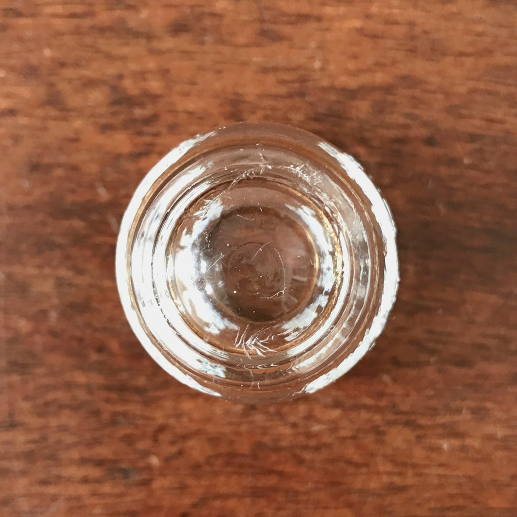 Lot de 4 petits verres à liqueur en verre décor grappes de raisin par Hello Broc brocante en ligne
