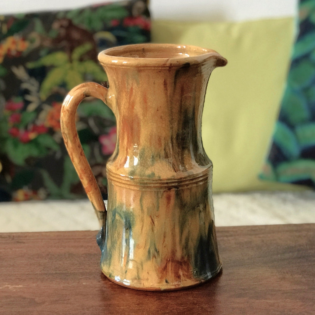 Grand pichet vintage en grès émaillé et vernissé par Hello Broc brocante en ligne
