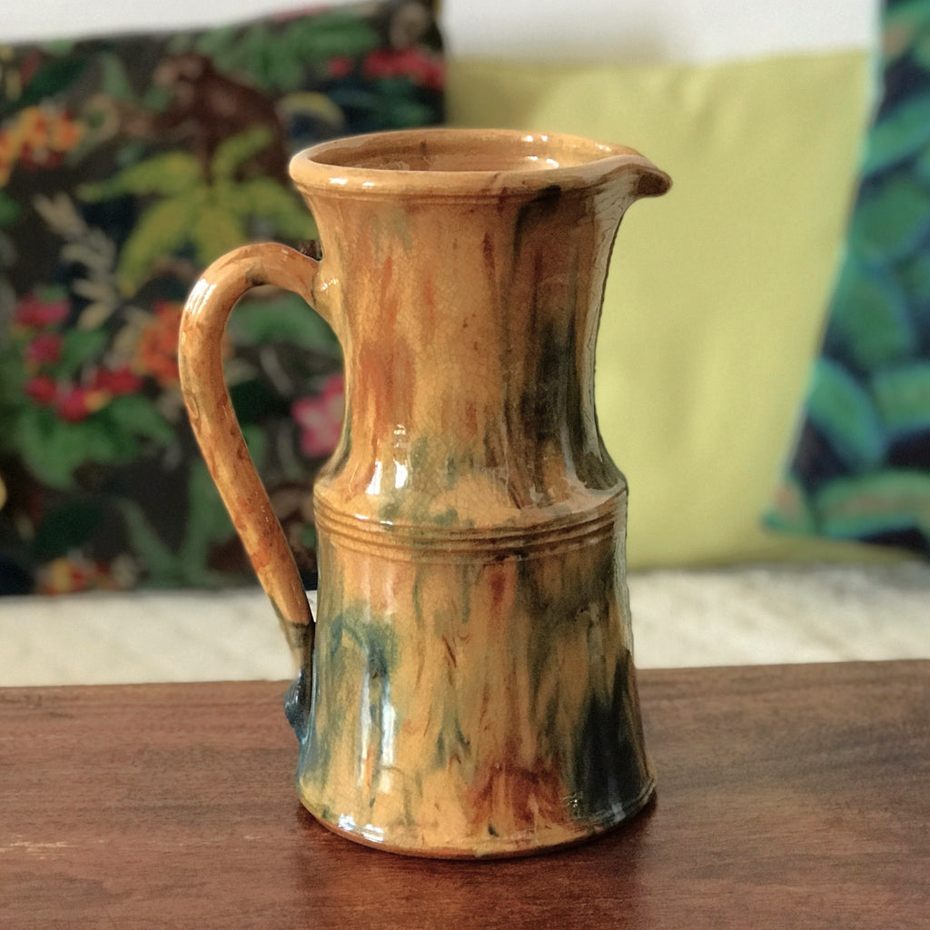 Grand pichet vintage en grès émaillé et vernissé par Hello Broc brocante en ligne