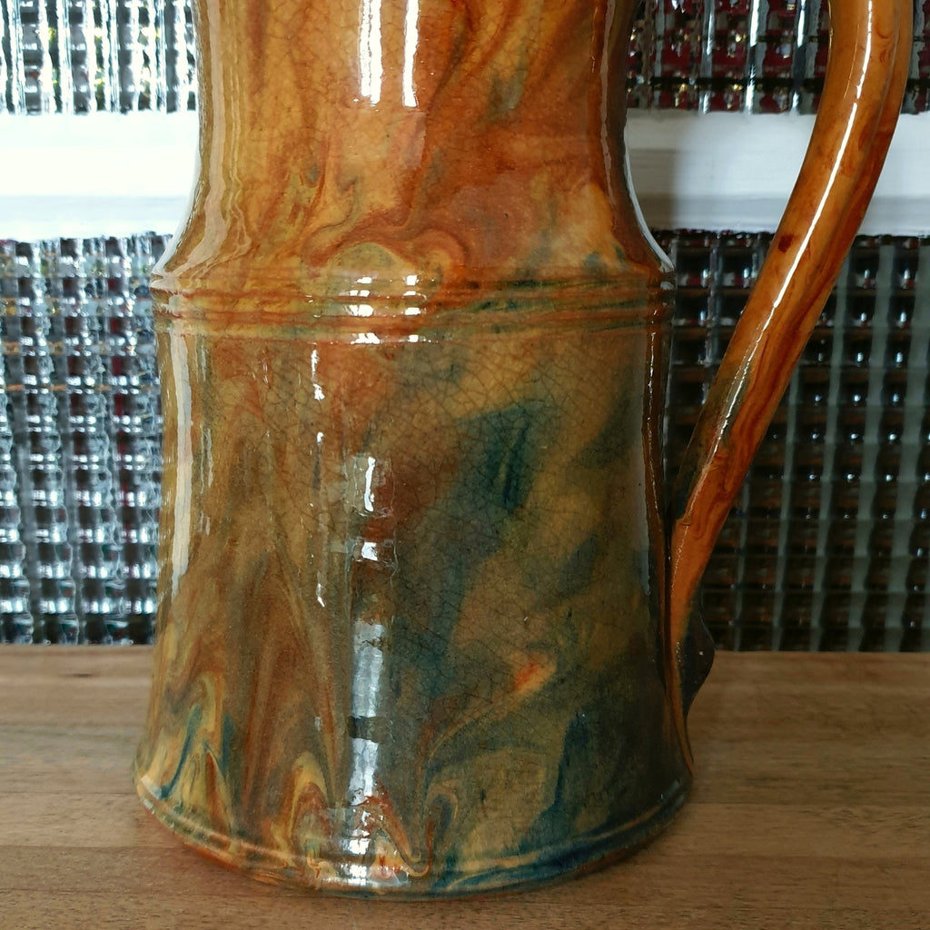Grand pichet vintage en grès émaillé et vernissé par Hello Broc brocante en ligne