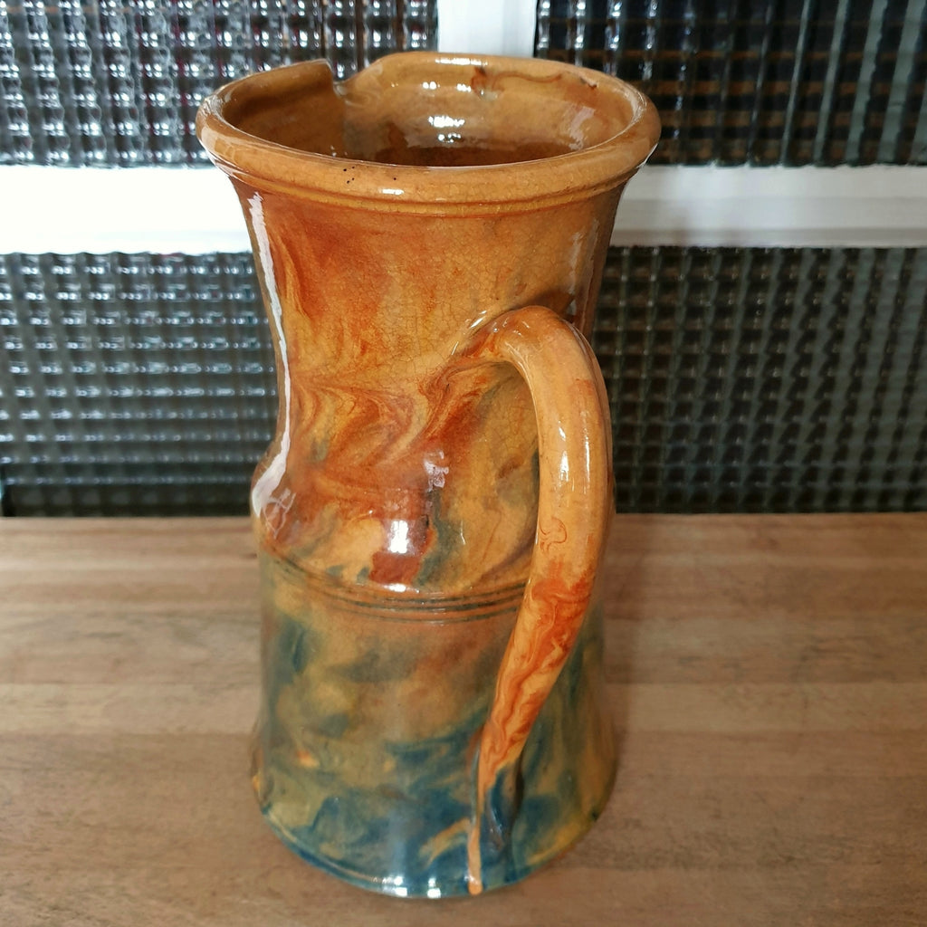 Grand pichet vintage en grès émaillé et vernissé par Hello Broc brocante en ligne