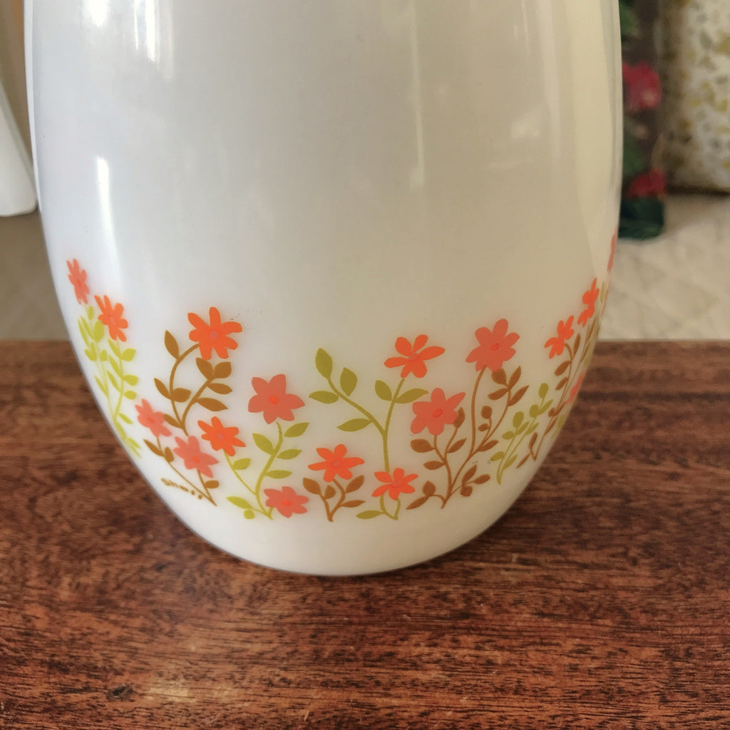 Pichet vintage publicitaire Shell verre opalin blanc 1L par Hello Broc brocante en ligne