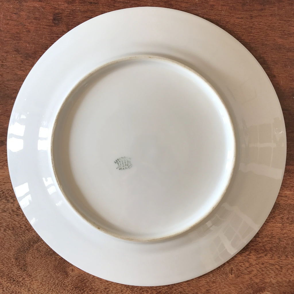 Lot de 6 assiettes plates vintage ULIM Limoges France décor pavots par Hello Broc brocante en ligne