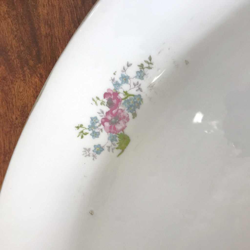 Très grand plat de service ovale et creux en porcelaine de Limoges P.L. 52 x 35 cm par Hello Broc brocante en ligne
