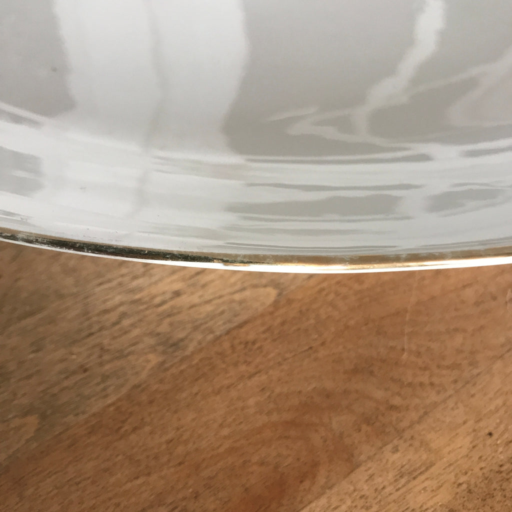 Très grand plat de service ovale et creux en porcelaine de Limoges P.L. 52 x 35 cm par Hello Broc brocante en ligne