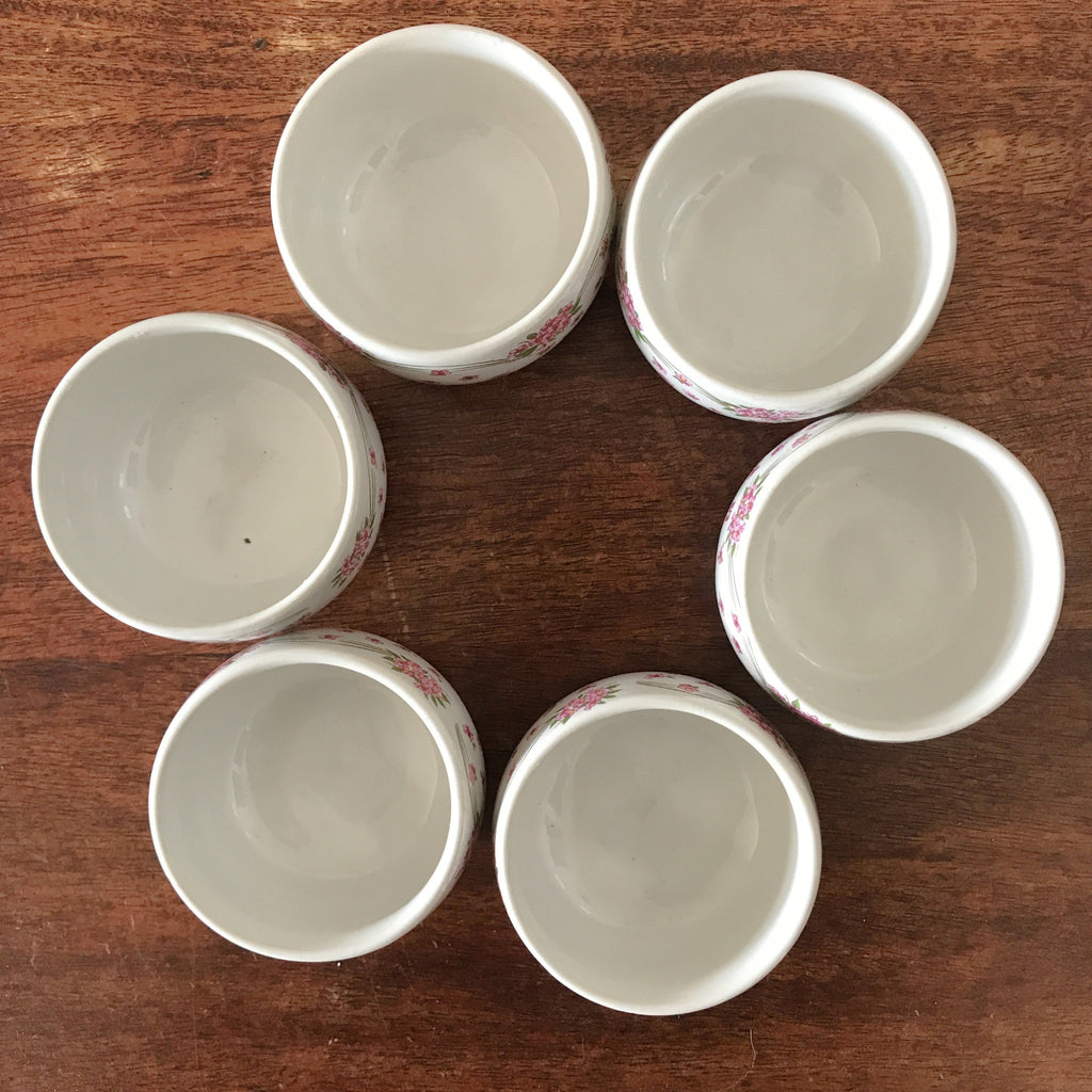 Lot de 6 petits bols publicitaires à thé Yves Rocher par Hello Broc brocante en ligne