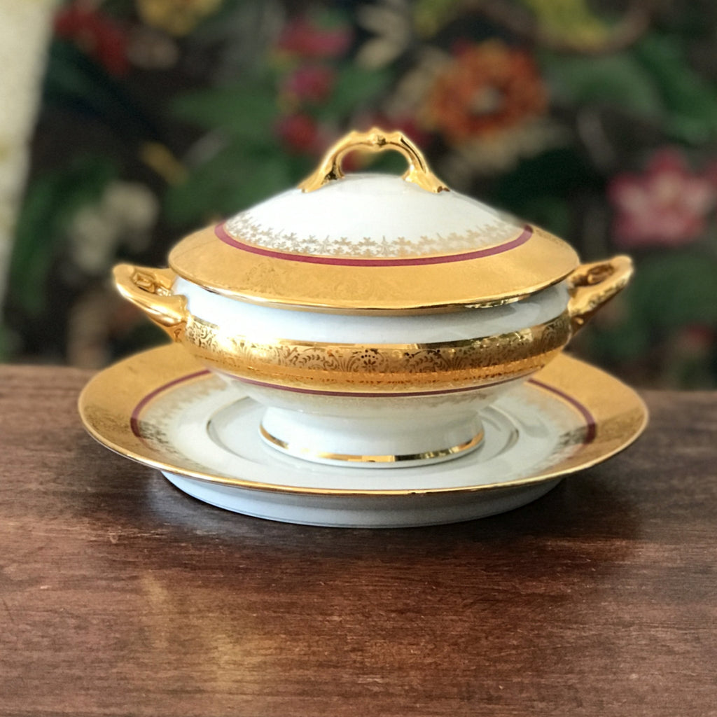 Sucrier et coupelle de service en Porcelaine de Limoges par Hello Broc brocante en ligne