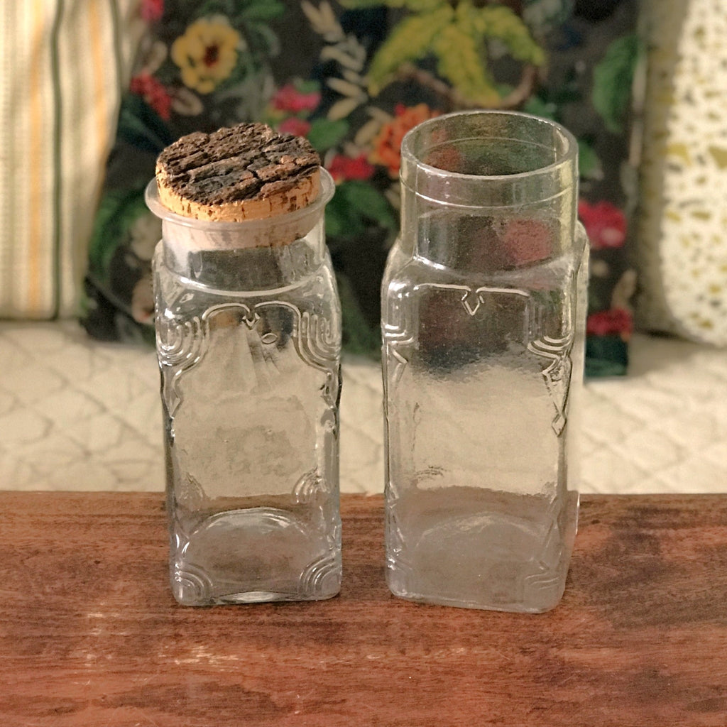 Ensemble de 2 bocaux à bonbon dont 1 avec bouchon liège par Hello Broc brocante en ligne