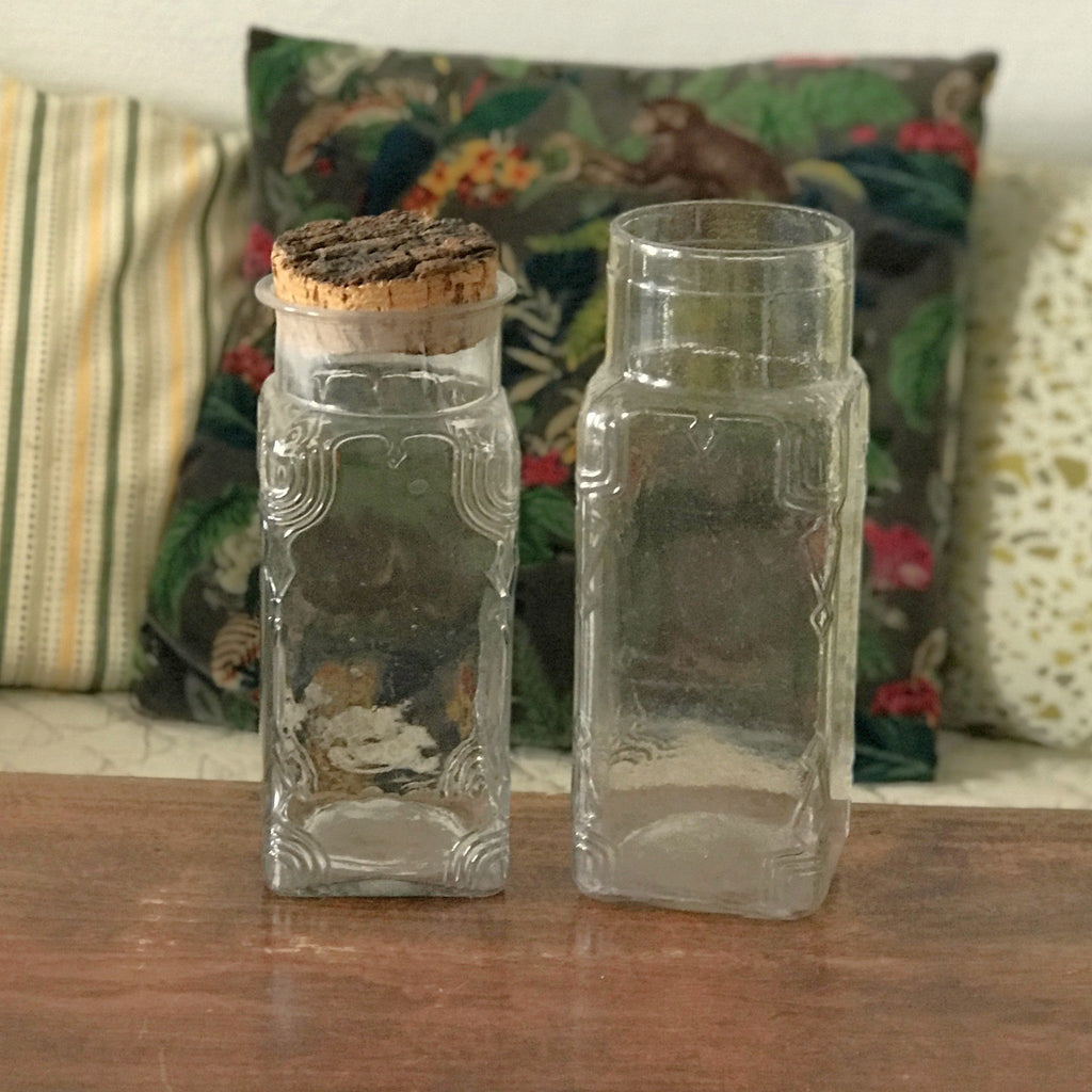 Ensemble de 2 bocaux à bonbon dont 1 avec bouchon liège par Hello Broc brocante en ligne