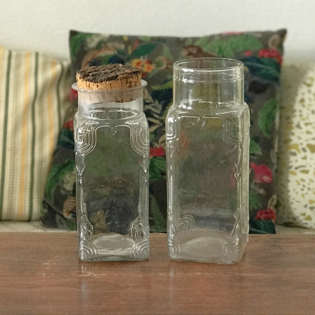 Ensemble de 2 bocaux à bonbon dont 1 avec bouchon liège par Hello Broc brocante en ligne