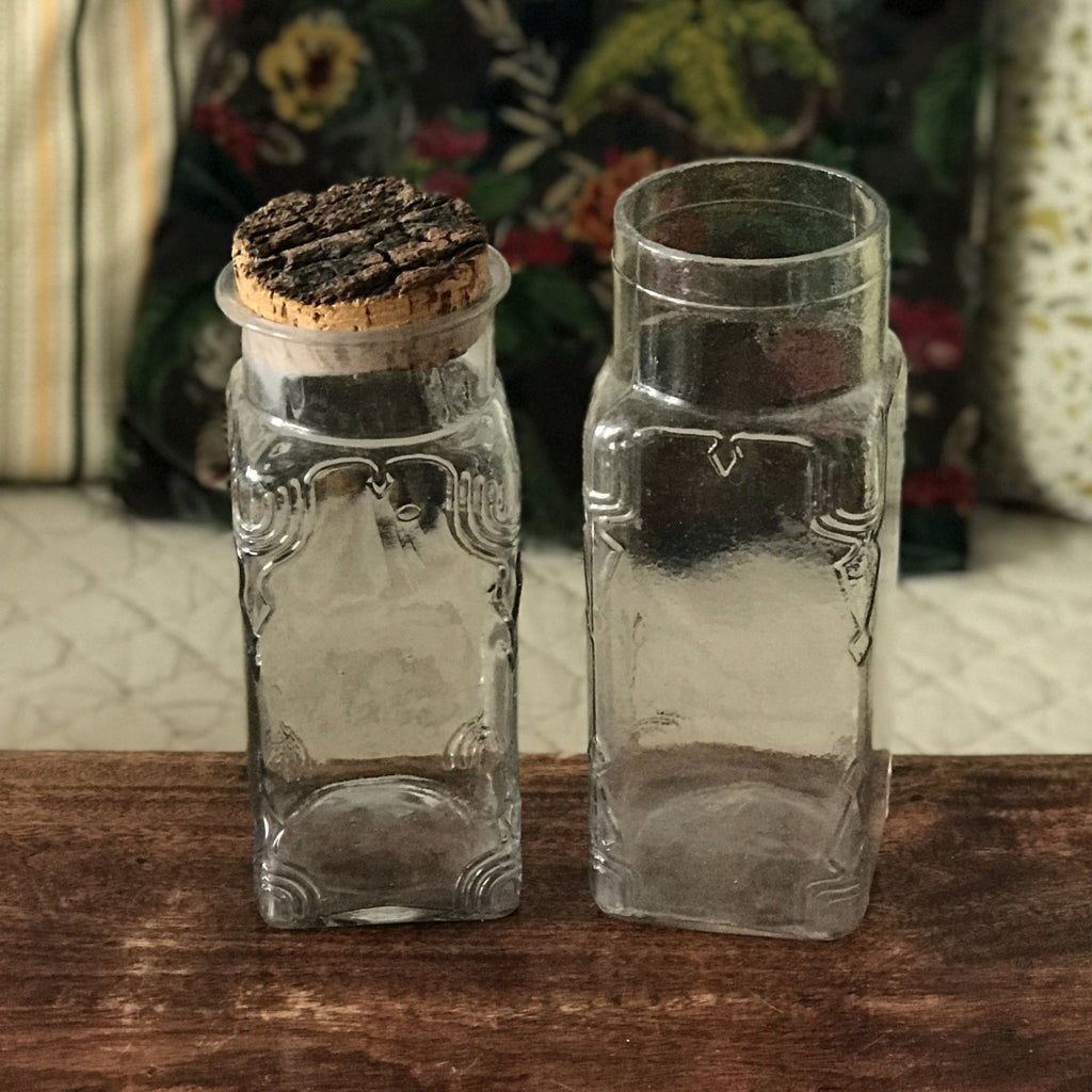 Ensemble de 2 bocaux à bonbon dont 1 avec bouchon liège par Hello Broc brocante en ligne