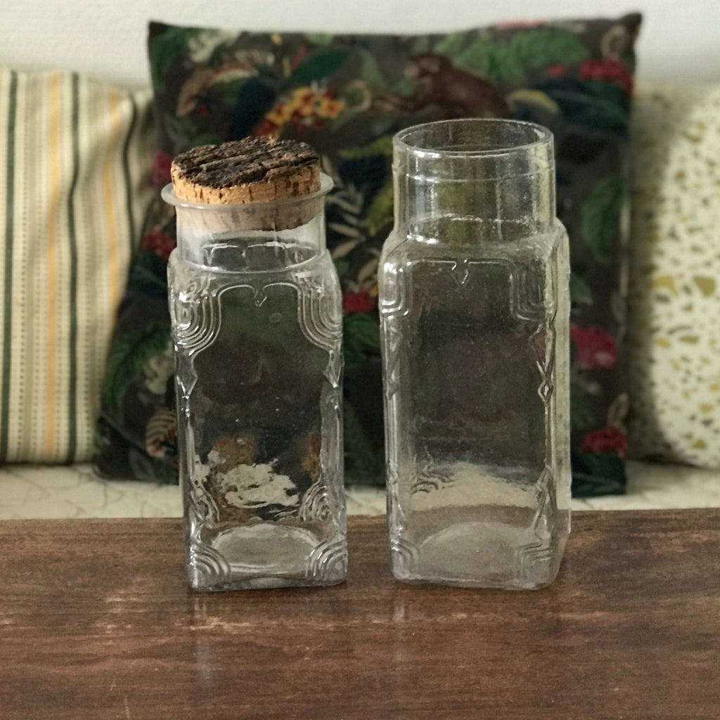 Ensemble de 2 bocaux à bonbon dont 1 avec bouchon liège par Hello Broc brocante en ligne