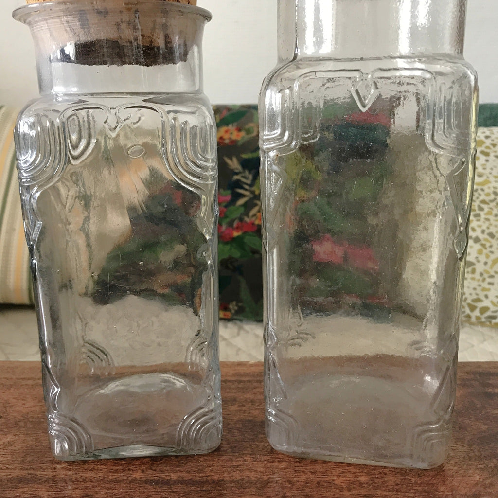 Ensemble de 2 bocaux à bonbon dont 1 avec bouchon liège par Hello Broc brocante en ligne