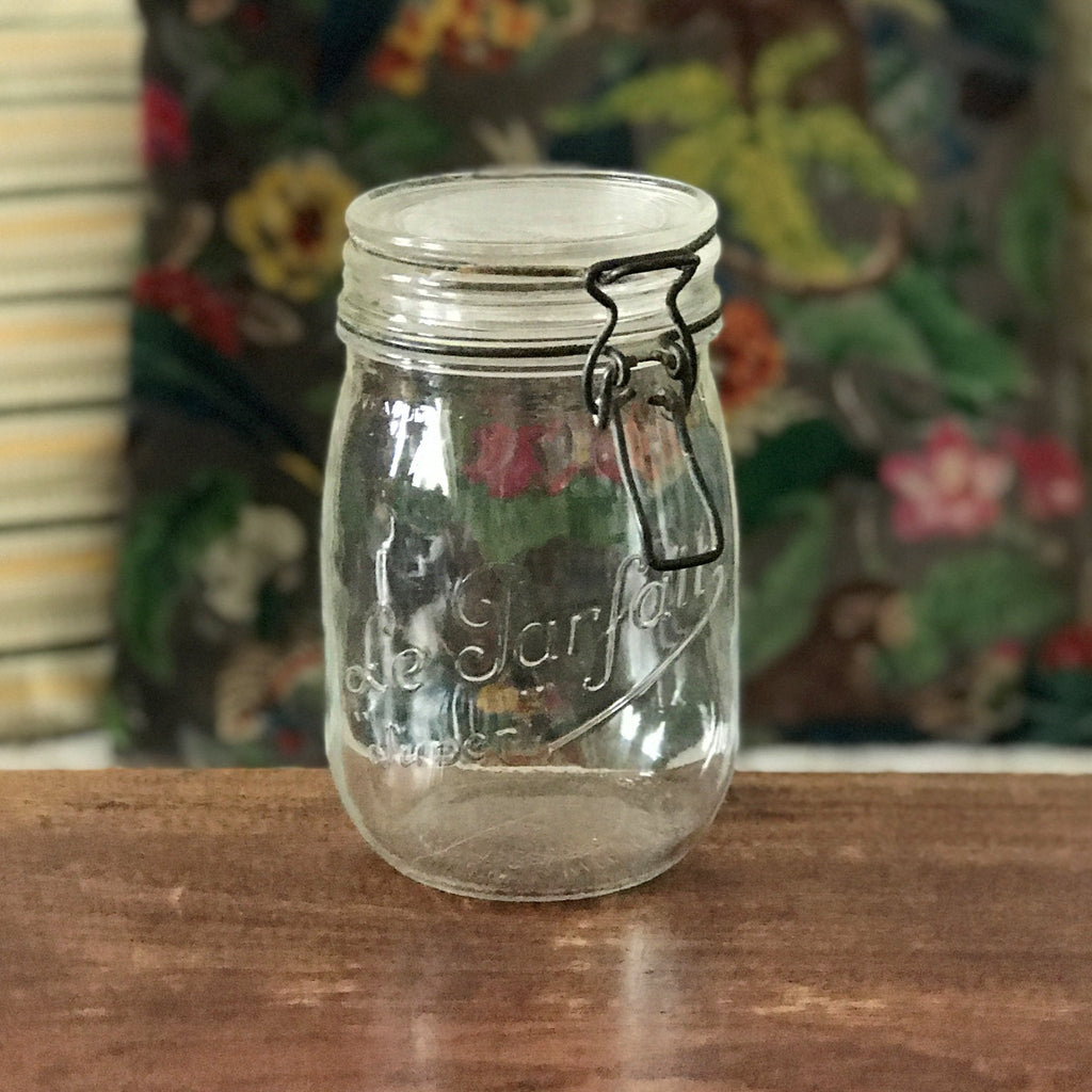 Bocal de conservation ancien Le Parfait en verre moulé - contenance de 1 litre par Hello Broc en ligne