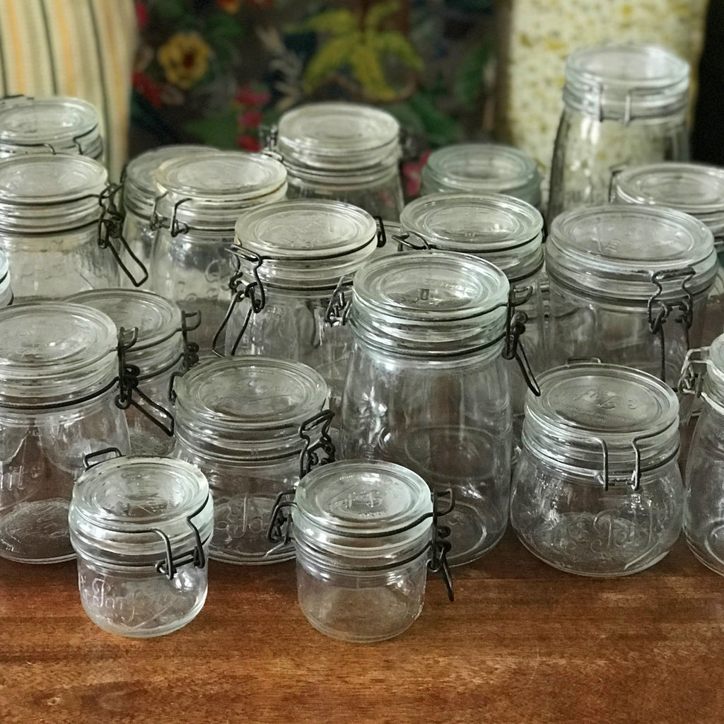 Bocal de conservation ancien en verre moulé - contenance au choix par Hello Broc en ligne