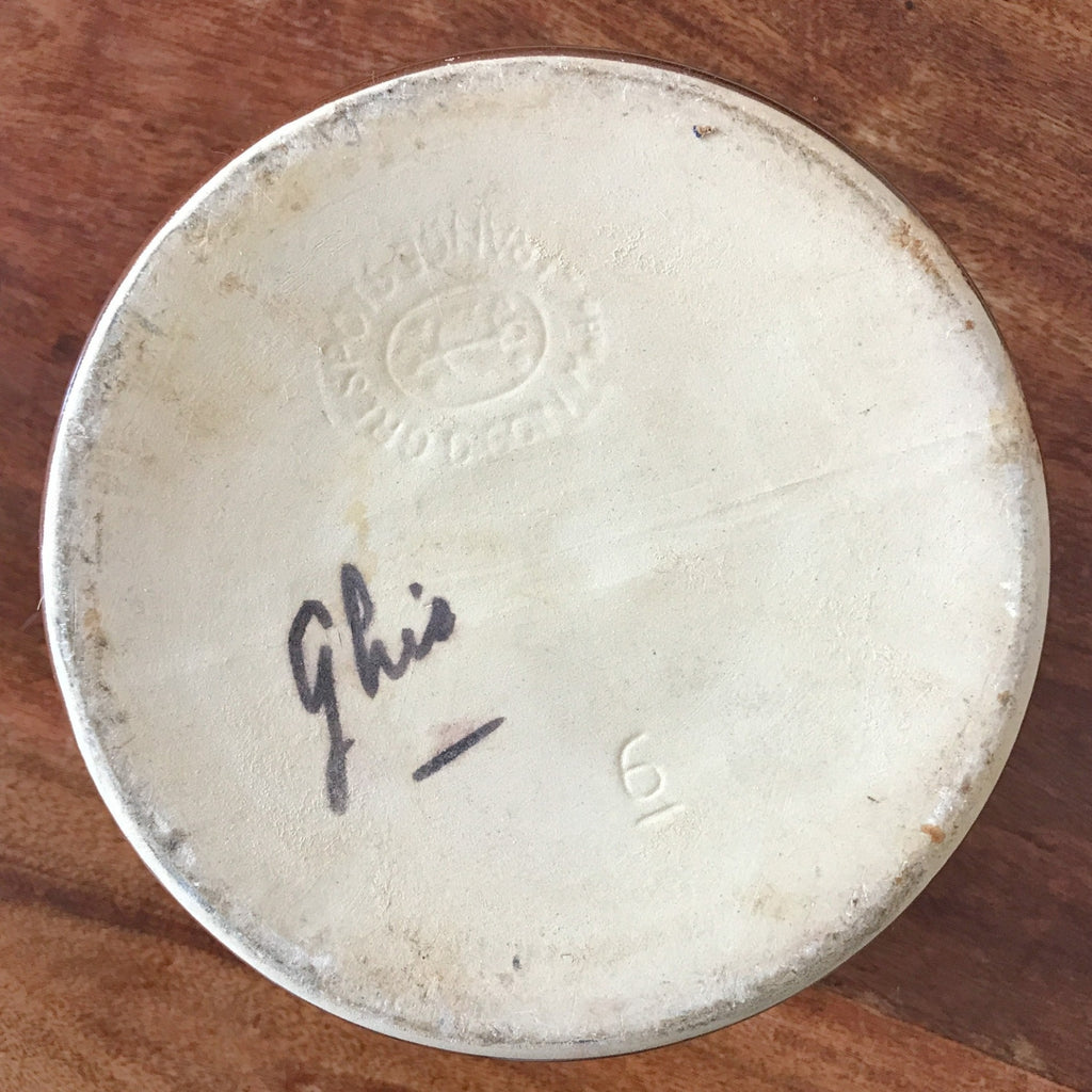 Grand pot à graisse en grès vernissé marron de 5 litres Digoin par Hello Broc brocante en ligne