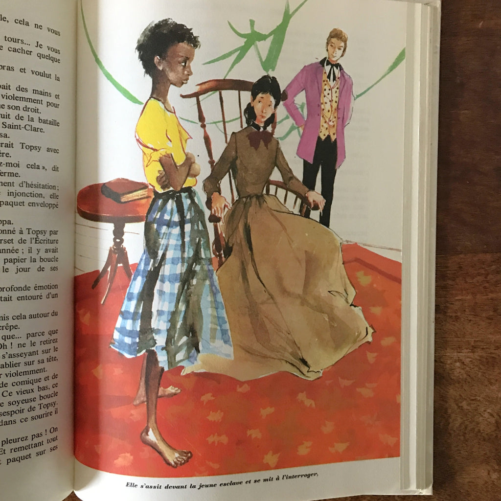 Livre illustré La case de l'oncle Tom par Harriet Beecher Stowe édition de 1953 publié en 1979 par Hello Broc brocante en ligne
