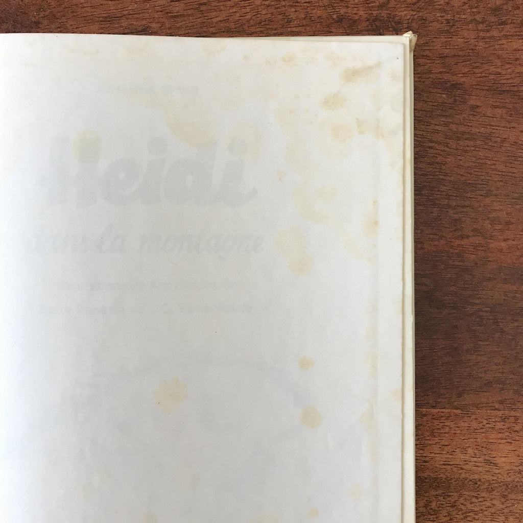 Livre illustré vintage pour enfant Heidi enfant de la montagne par Johanna Spyri 1972 par Hello Broc brocante en ligne
