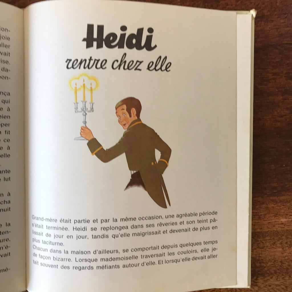 Livre illustré vintage pour enfant Heidi enfant de la montagne par Johanna Spyri 1972 par Hello Broc brocante en ligne