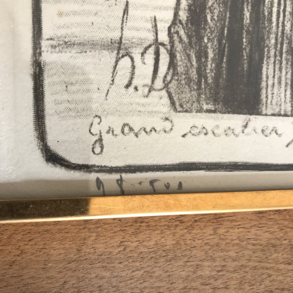 Lithographie d'Honoré Daumier Les Gens de Justice - Vue de faces - Hello Broc