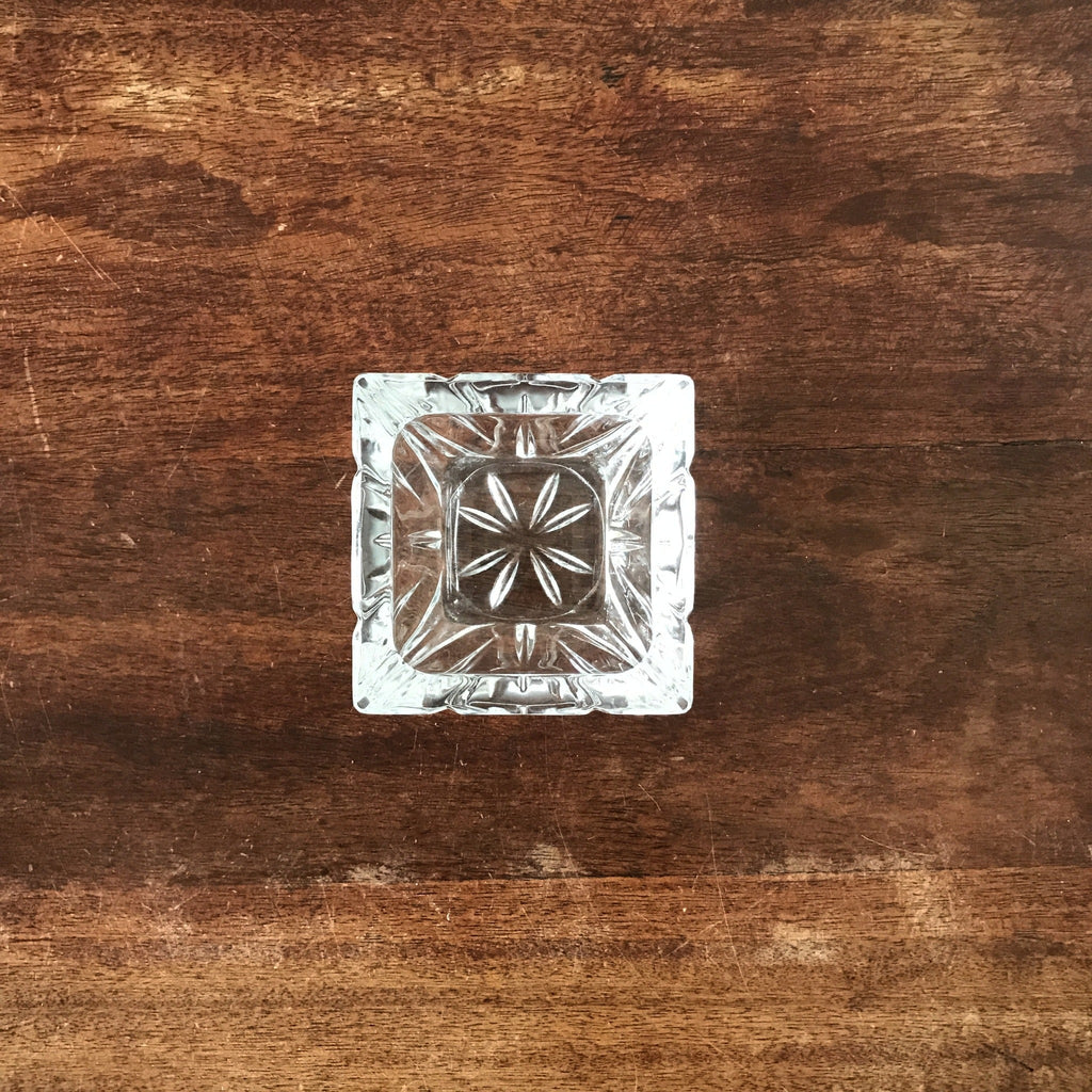 Cendrier carré en cristal petite taille - Hello Broc