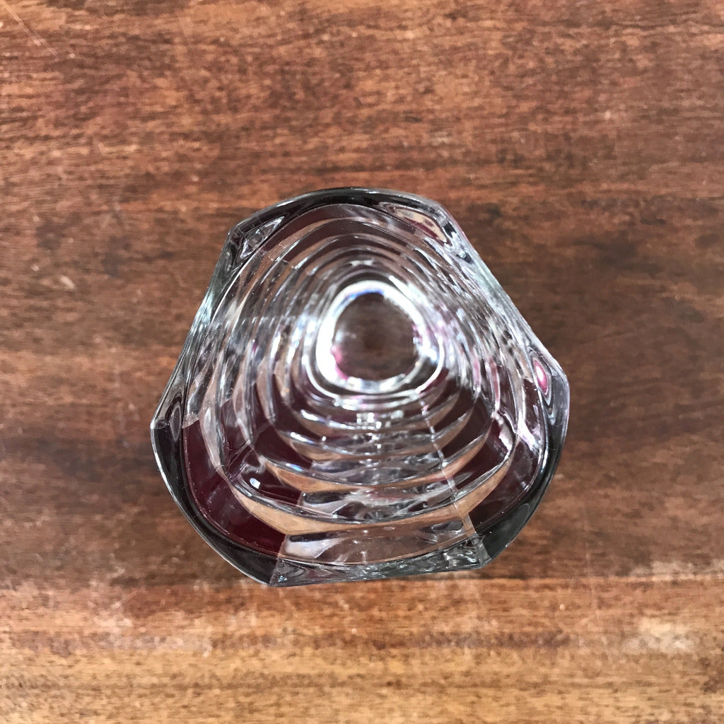 Vase bicolore violet et incolore modèle Windsor de J.C. Durand pour Luminarc - Hello Broc