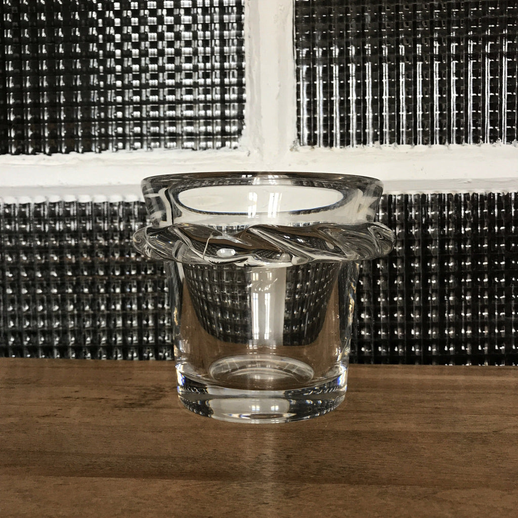 Seau à glace ou glaçons années 60 en cristal de Daum France par Hello Broc brocante en ligne