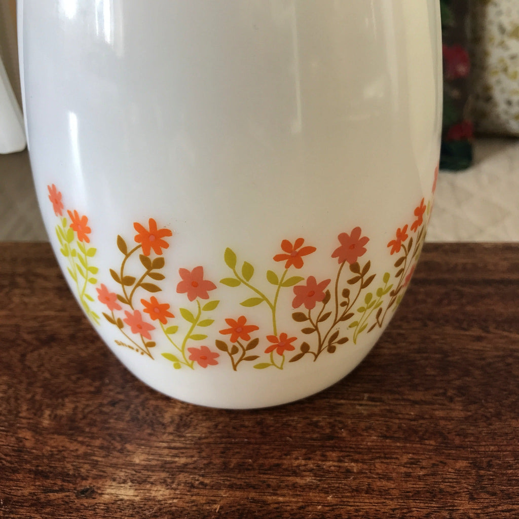 Pichet vintage publicitaire Shell verre opalin blanc 1L par Hello Broc brocante en ligne