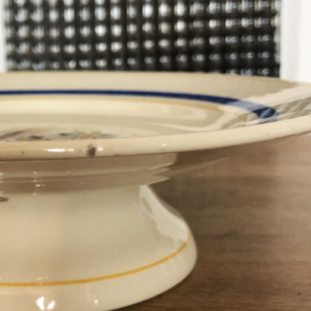 Présentoir à gâteau sur piédouche de Boch La Louvière - Hello Broc