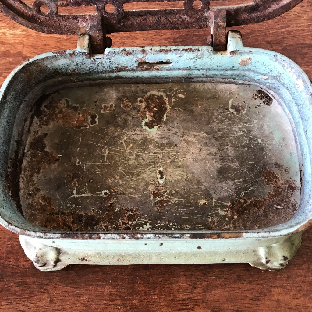Chaufferette réchaud portable en fonte émaillée vert céladon - Hello Broc
