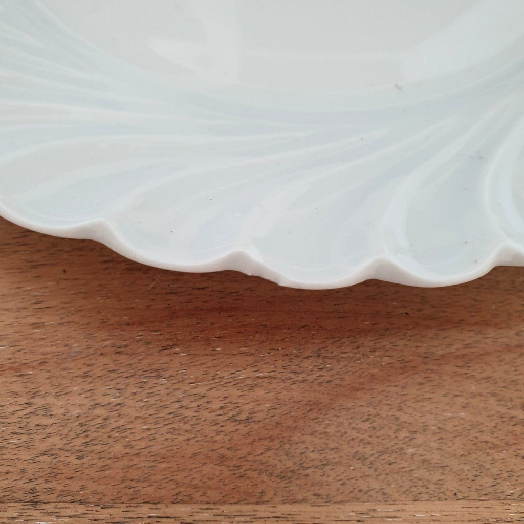 Assiette plate en porcelaine blanche de Limoges Haviland modèle Torse d. 21,5 cm - Hello Broc