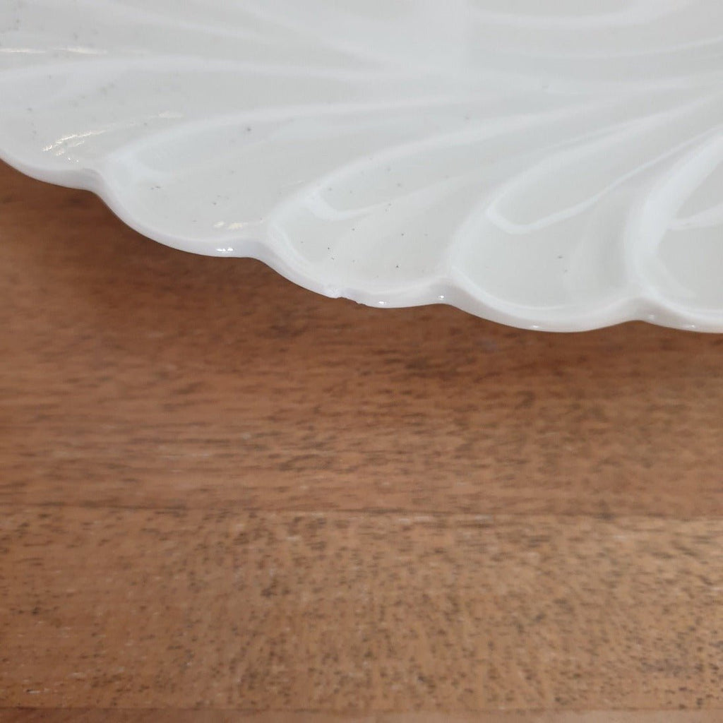 Assiette plate grande en porcelaine blanche de Limoges Haviland modèle Torse d. 24 cm - Hello Broc